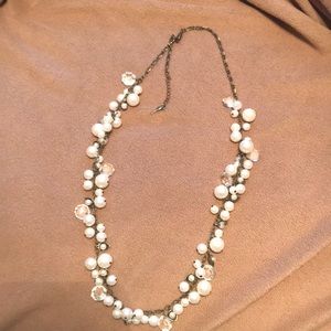 Pearl beaded statement necklace